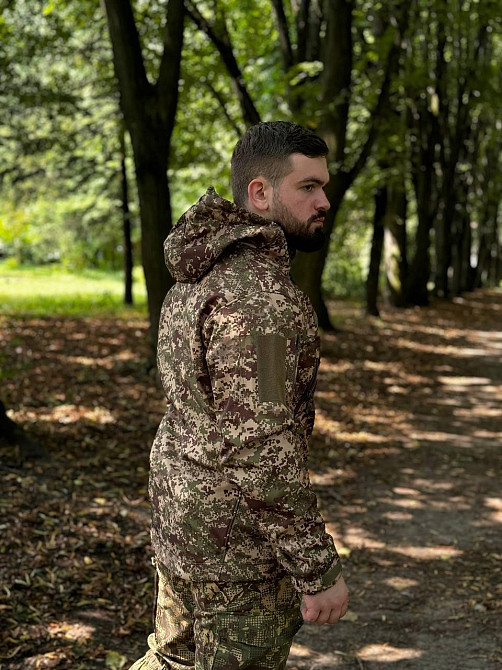 Військова демісезонна куртка Soft Shell хижак, чоловіча тактична куртка весна осінь Львів - фото 10