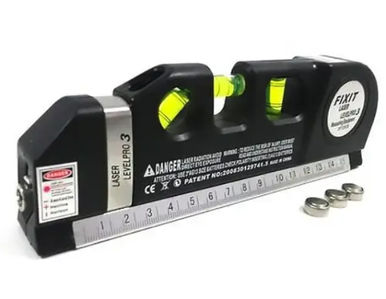 Лазерний рівень із вбудованою рулеткою FIXIT Laser Level Pro 3 4в1 рулетка лінійка 13793 Київ
