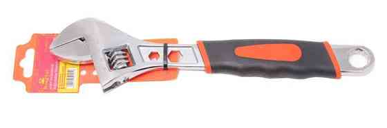 Ключ розвідний з прогумованим руківям 12"-300мм і профільними отворами в корпусі під гайки (6гр.-9,1 Одеса