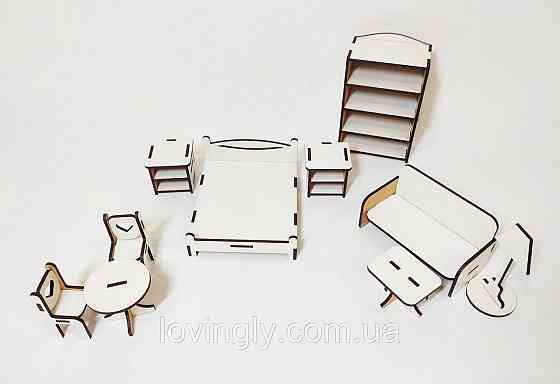 Ляльковий будиночок   з терасою і набором меблів. Зібраний , готовий до гри. Ірпінь