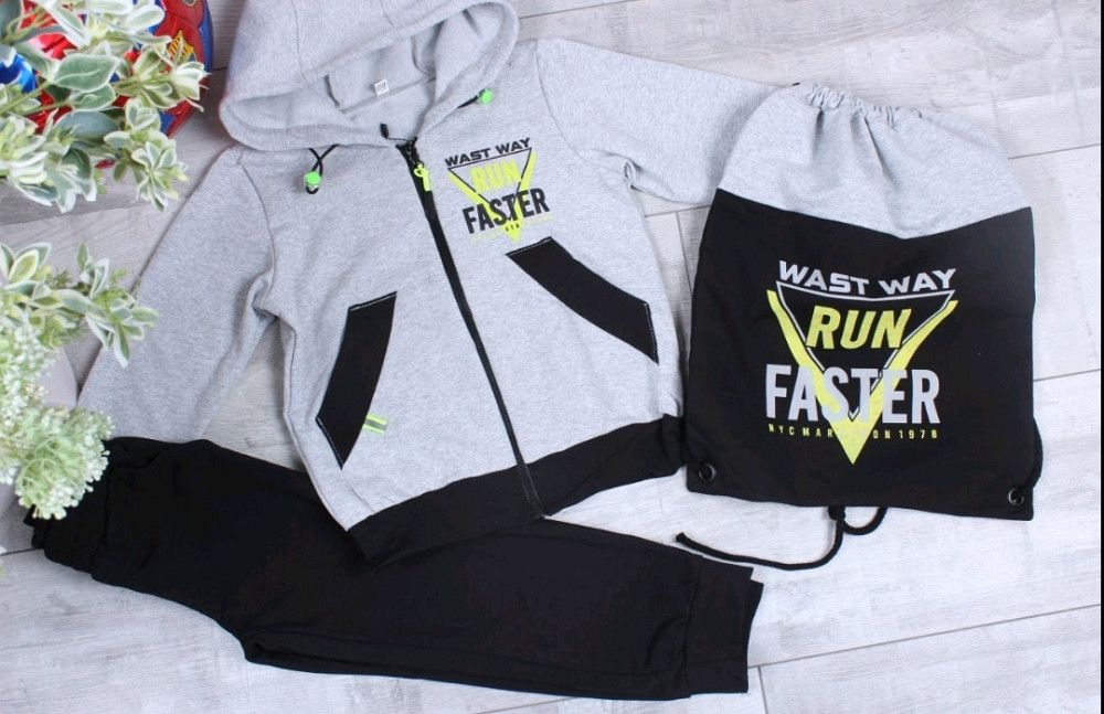 Детский  спортивный костюм тройка с рюкзаком для мальчика 110,116,122,128 Николаев - изображение 1