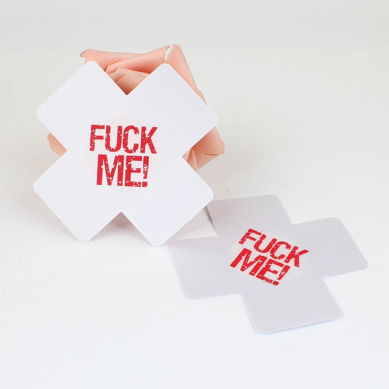 Наклейки на груди Хрести з написом 8 см біло-червоний Київ - фото 1