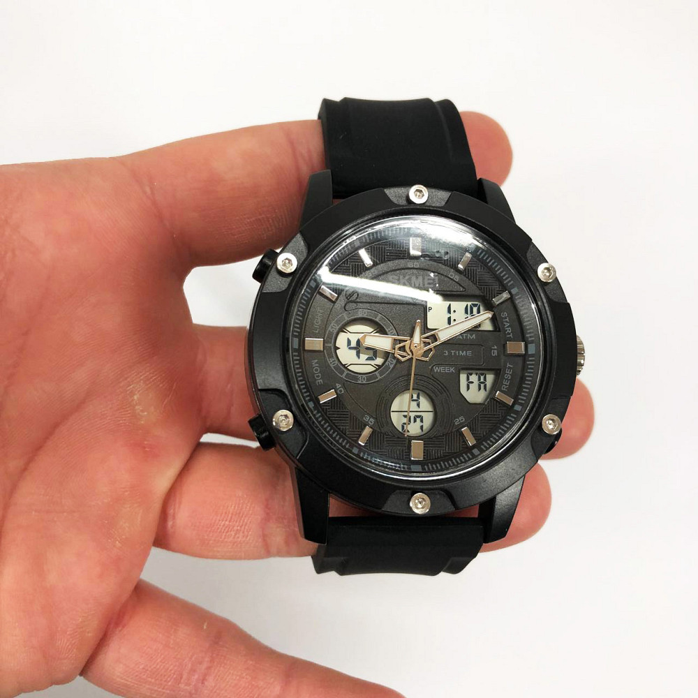 Водонепроницаемые часы с гарантией SKMEI 1757BKWT, Часы мужские спортивные с шагомером YR-35 Львов - изображение 5