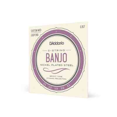 Струны для гитары D'Addario Banjo Nickel Plated Steel Custom Medium (11-22) (EJ57) Винница