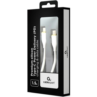 Дата кабель USB-C to USB-C 1.5m 3A Cablexpert (CC-USB2S-CMCM-1.5M-W) Вінниця - фото 2