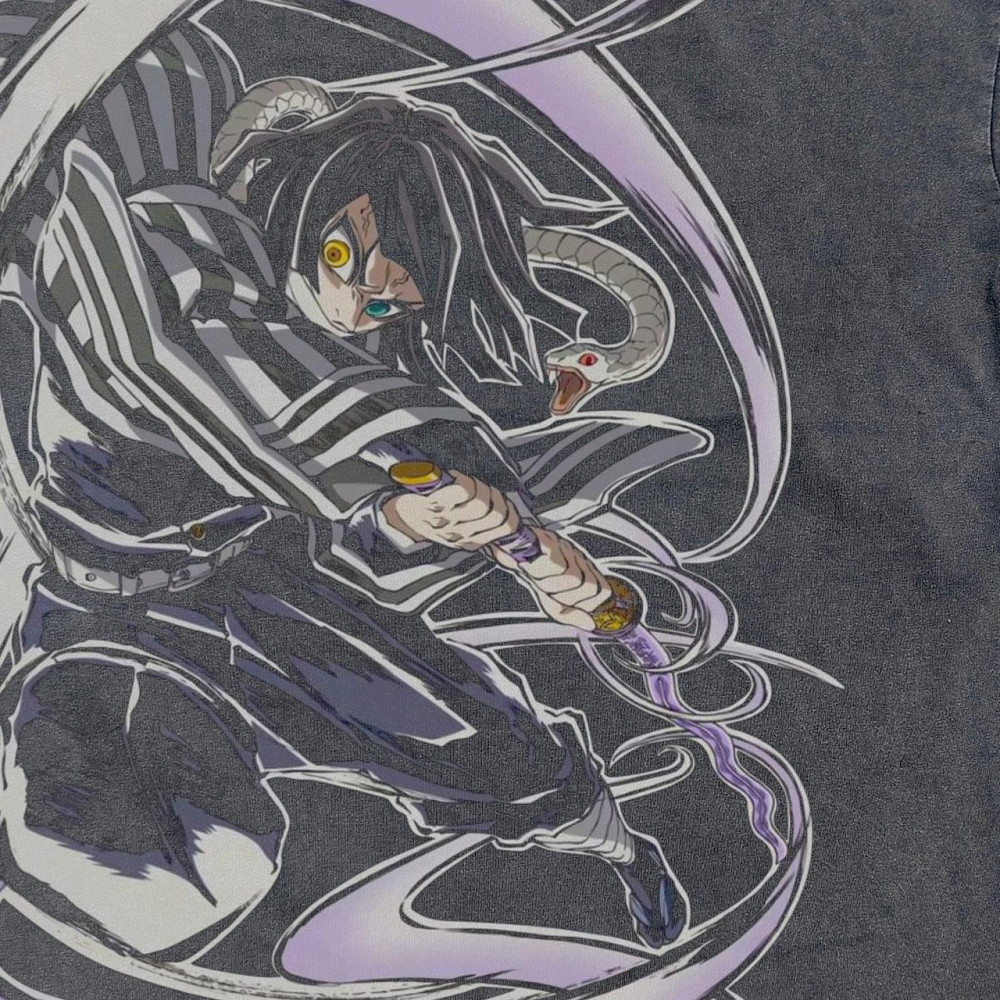 Футболка для мальчика с принтом аниме Истребитель демонов Обанаи Игуро Серпент оверсайз (рост от 165 до 180 ) Черний Днепр - изображение 2
