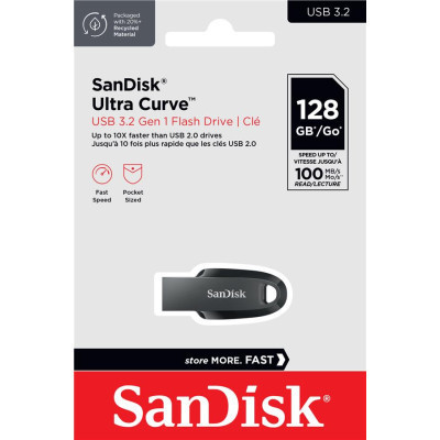 USB флеш накопитель SanDisk 64GB Ultra Curve Black USB 3.2 (SDCZ550-064G-G46) Винница - изображение 4
