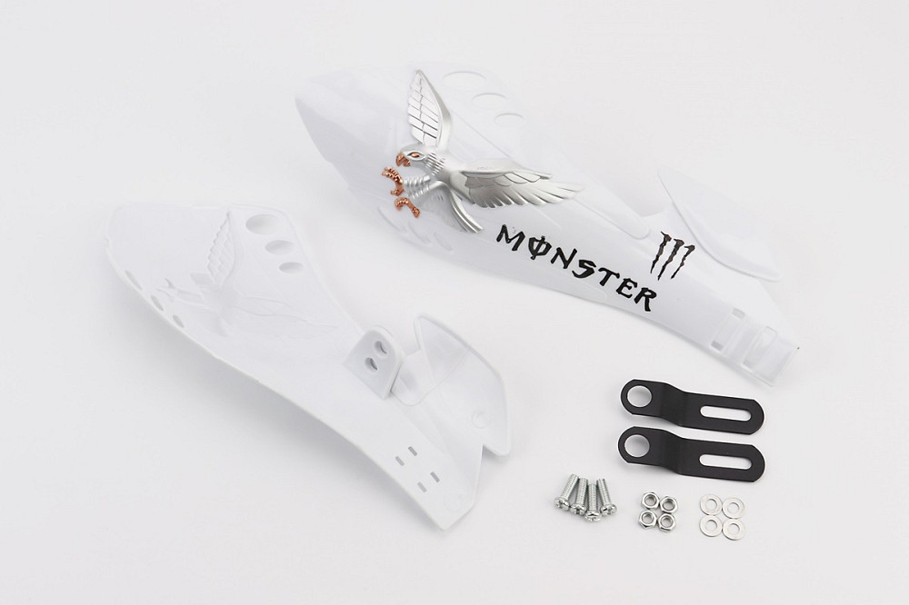 Захист для рук лів., прав. к-кт 2шт "MONSTER ENERGY" БІЛИЙ тип2 Киев - изображение 1