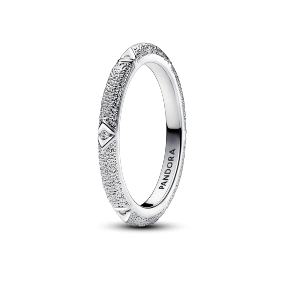 Срібна каблучка Pandora Ме текстурована з камінцями 193322C01 MasterSem Київ