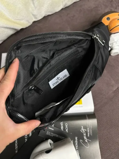 Поясна сумка Stone Island Sling Crossbody чорний Запоріжжя - фото 3