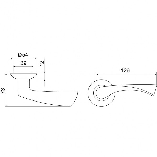 Ручка раздельная Punto (Пунто) CLASSIC TL ABG-6 зеленая бронза Киев - изображение 2