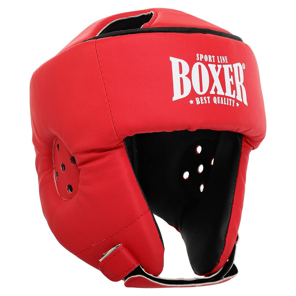 Шолом боксерський відкритий з посиленим захистом верхівки шкірозамінник BOXER 2030-N, M-XL Вишнёвое - изображение 1