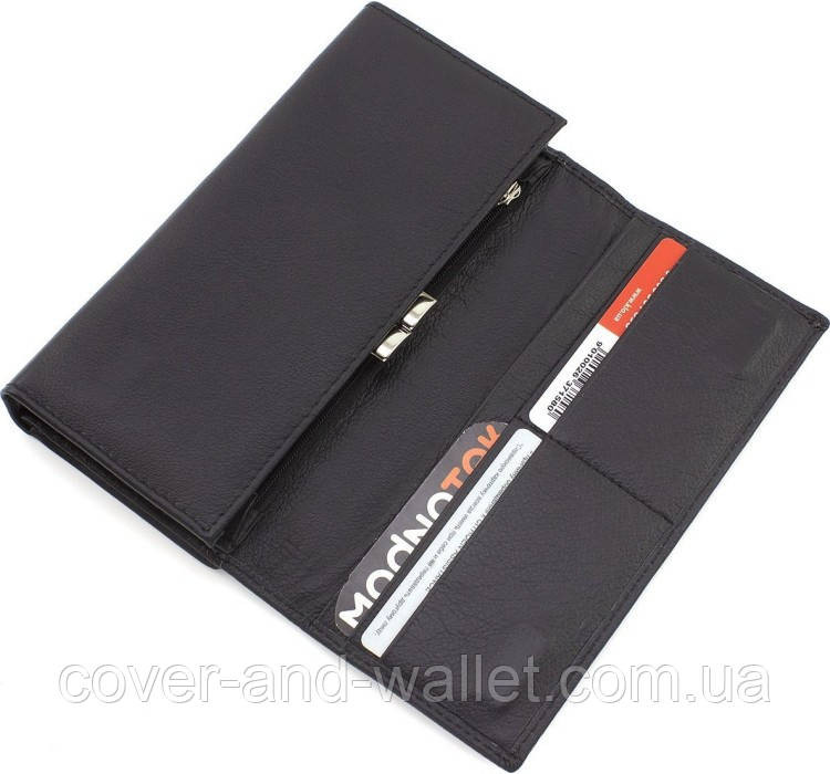 Жіночий бордовий шкіряний гаманець на багато карток Marco Coverna Чорний Київ - фото 8