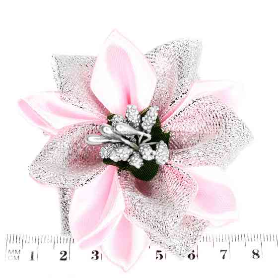 Набір резинок для волосся 0108-344, 6 штук, з бантом-квіткою Вінниця