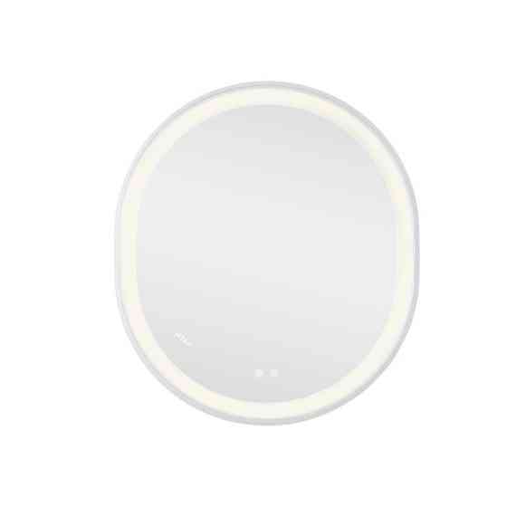 Дзеркало настінне овальне сенсорне Qtap Gemini 800х700 з LED-підсвіткою Touch, з антизапотіванням із диммером Харків