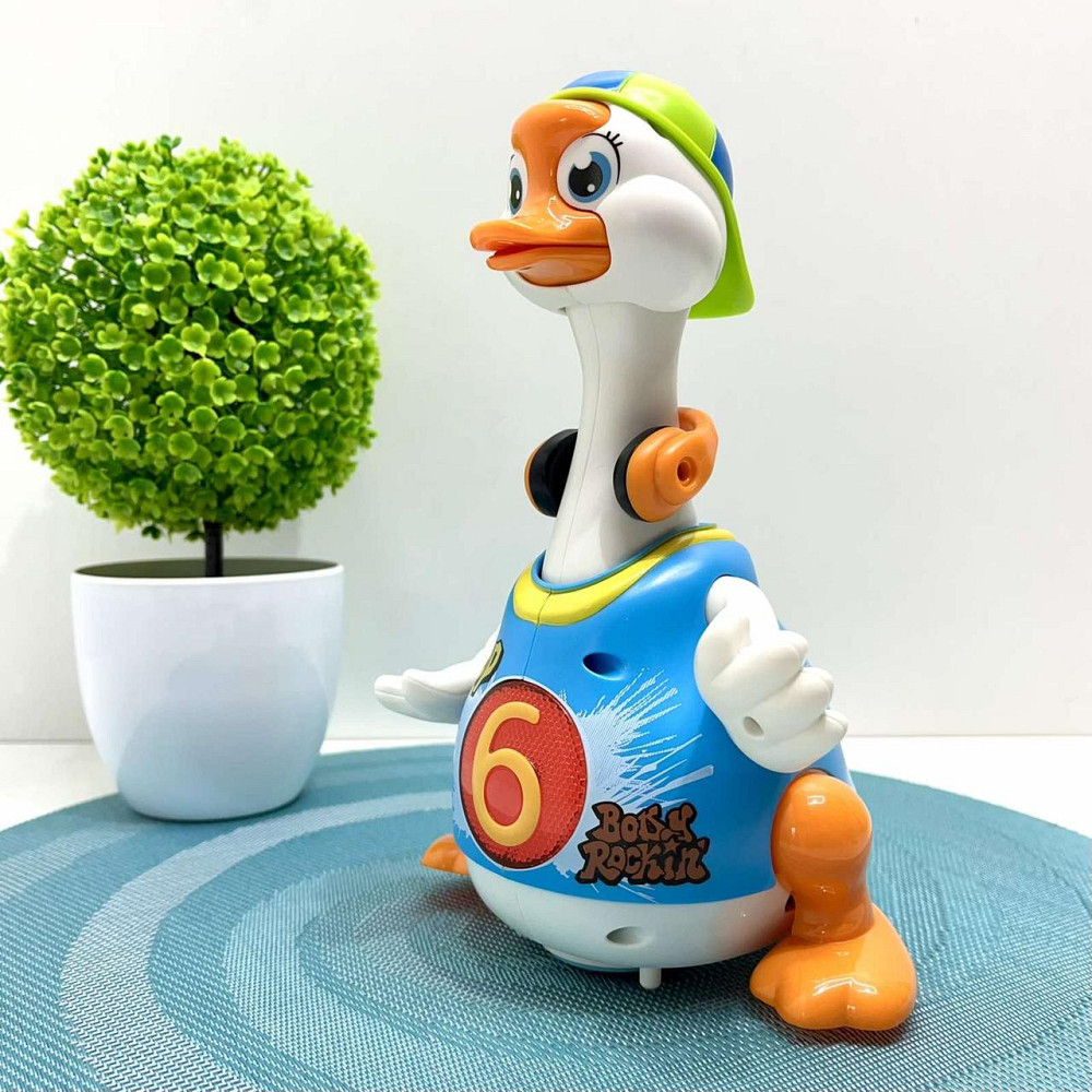 Музична іграшка Hola Гусак хіпхопер каже англійською співає хіп-хоп пісні підсвічування танцює Синя (828) Чернигов - изображение 2