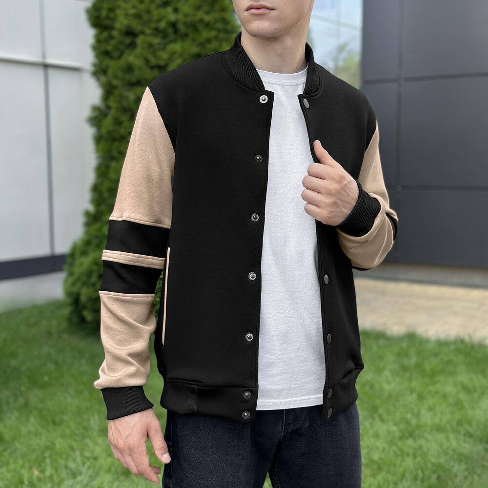 Чорний чоловічий бомбер на кнопках Pobedov Blast Київ - фото 7