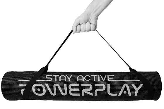 Килимок для йоги та фітнесу PowerPlay 4010 PVC Yoga Mat Чорний (173x61x0.6) Кам'янське