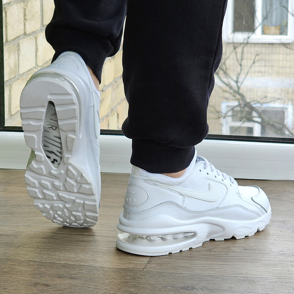 Женские Белые Кроссовки Nike Air Max 93 Кожаные Найк (размеры: 37,38,39,40,41) Видео Обзор - 93-7 Днепр - изображение 4
