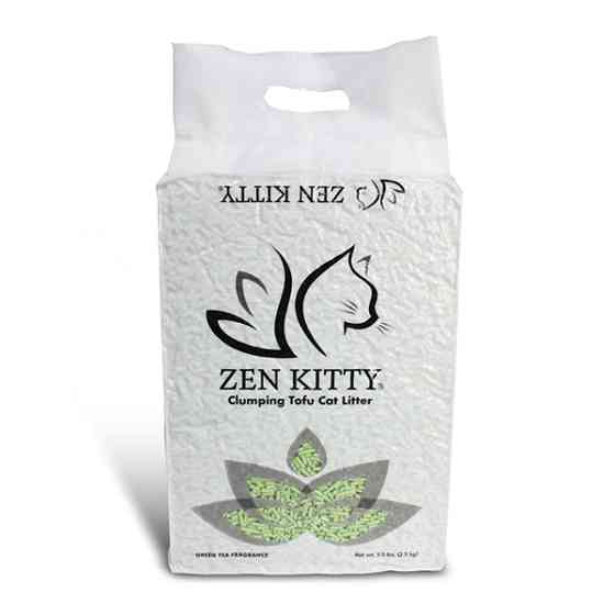 ZenKitty Clumping Tofu Green Tea ЗЕН КІТТІ ТОФУ ЗЕЛЕНИЙ ЧАЙ грудкувальний наповнювач для котячого туалету Київ