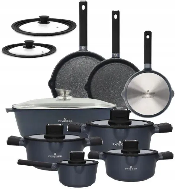Zwieger Vesna Комплект Garnków 6el. Рондель. + 3 Сковорідки Жаровня Кришки (ZVESNA38) Київ - фото 1