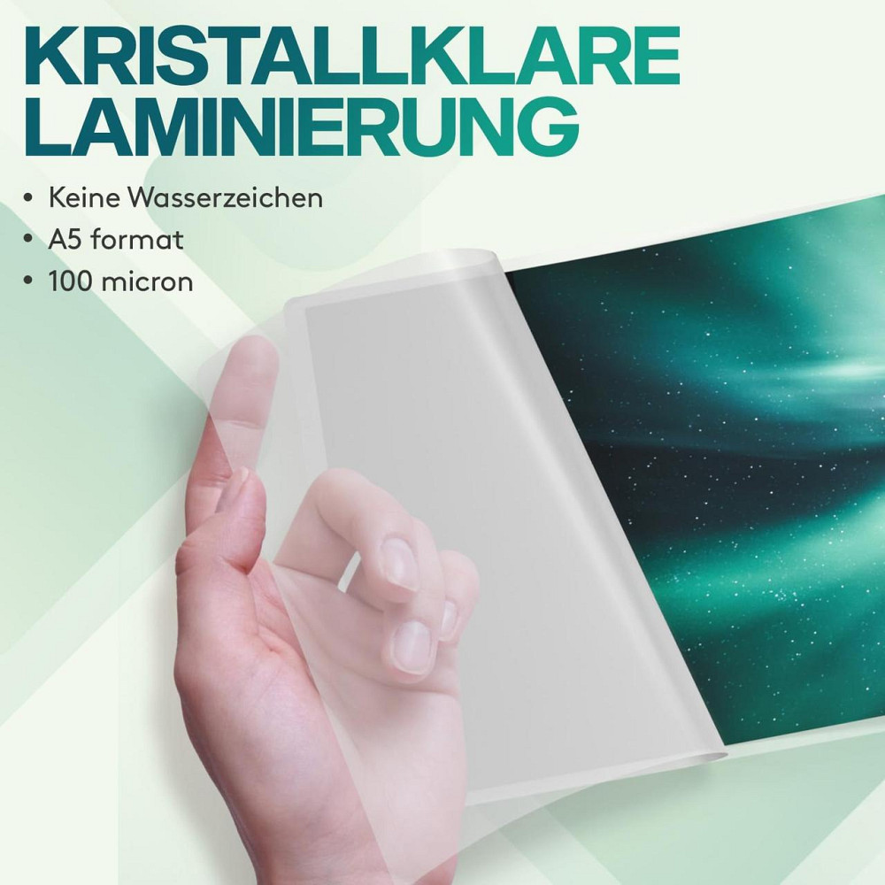 Пакеты для ламинирования A5 ACROPAQ 100 шт 200 мкм (2x100) глянцевые закруглённые углы Киев - изображение 5