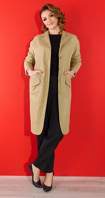 Легке лляне пальто (42) Київ - фото 4