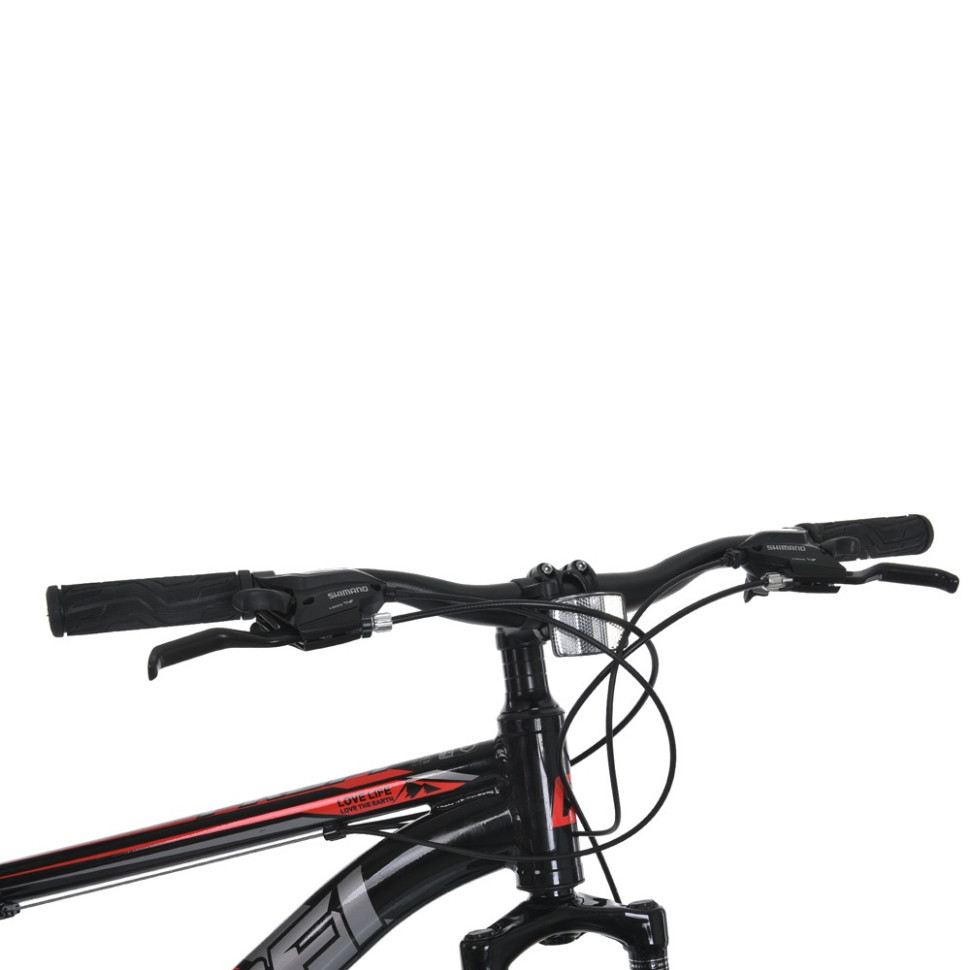 Велосипед MTB2602-2, 26 дюймів, алюмінієва рама 13 Shimano 21SP чорно-червоний Вінниця - фото 8