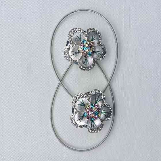 Магніти для штор та гардин "Flowers" набір 2 шт Різнокольоровий (81-233) Київ