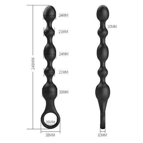 Анальний стимулятор - Pretty Love Van Anal Beads Black Sex Aura Київ