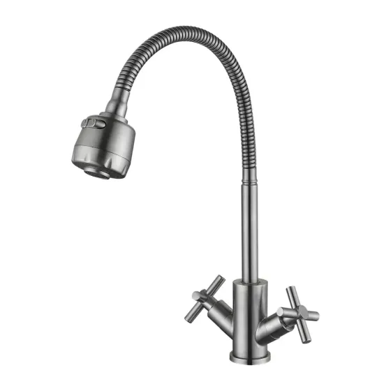 Смеситель для кухни WEZER VAL4D-10 с гибким изливом, 2 режима Киев