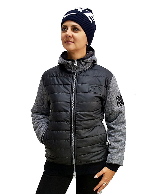 Женская трикотажная толстовка-куртка на меху Nike ,оригинал 46 Киев - изображение 1