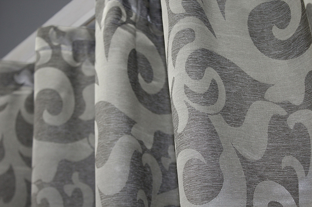 Комплект коротких штор VR-Textil Жаккард Вензель № 293ш Серый 130х170 см 2 шт (35-0017) Киев - изображение 5