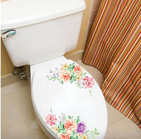 Наклейка для крышки унитаза Цветы Киев - изображение 2