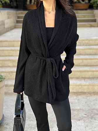 Женский теплый модный кардиган. Черный, 42/44 Одесса