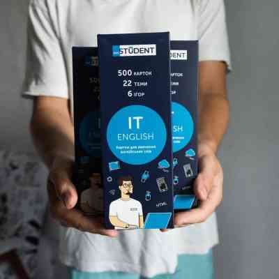 Обучающий набор English Student Карточки для изучения английского языка IT, украинский (41315787) Винница