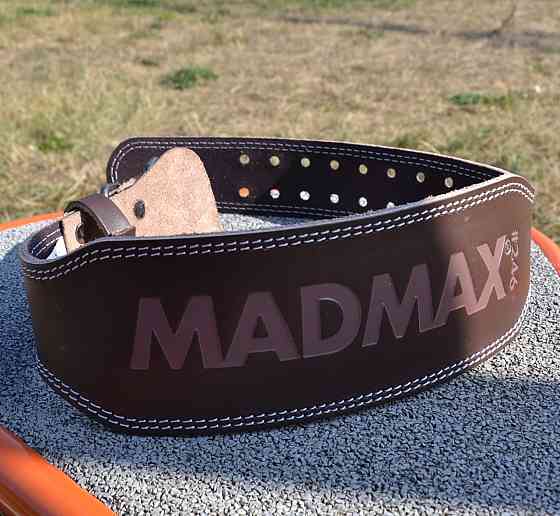 Пояс для важкої атлетики MadMax MFB-246 Full leather шкіряний Chocolate brown XXL Каменское