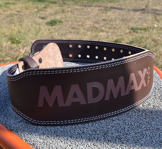 Пояс для важкої атлетики MadMax MFB-246 Full leather кожаний Chocolate brown XXL Кам'янське - фото 5