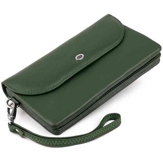 Клатч из кожи женский ST Leather 19320 Зеленый Киев