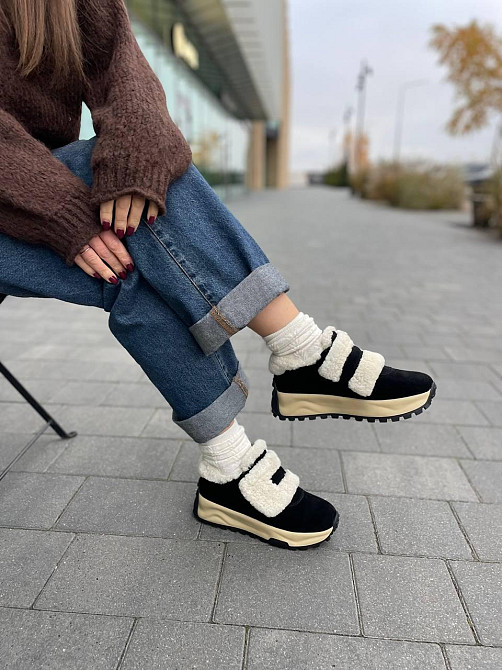 Lilin Кросівки жіночі LILIN L-X904-17 чорні (зима, шкіра натуральна) (5686) Коломия - фото 2