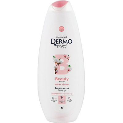 Гель для душа DermoMed Белый цветок 650 мл (8050999571168) Винница - изображение 1