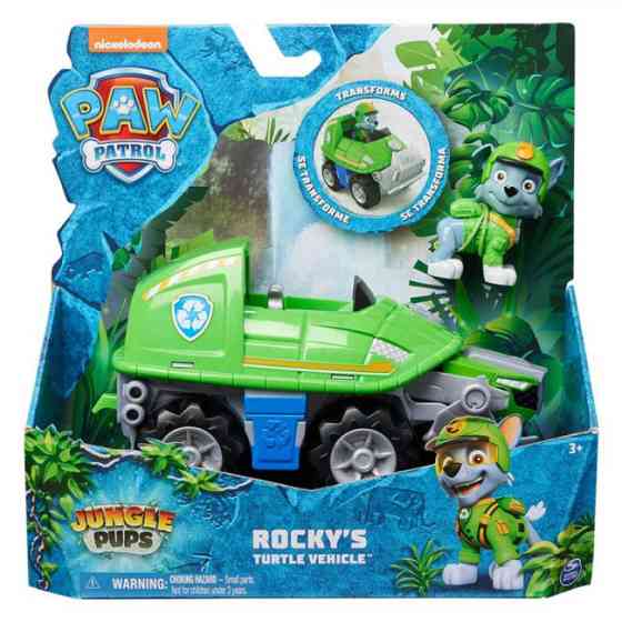 Ігровий набір Paw Patrol Джунглі автомобіль-трансформер з Роккі Зелений (SM17776/0648) Чернігів