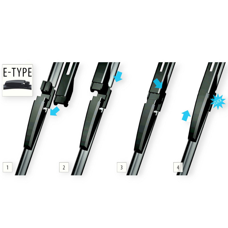 Щетки oximo модельные безкаркасные (к-т 2шт) e-type 600 + 575 мм дворника Мукачево - изображение 3