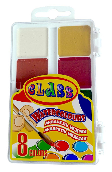 Фарби акварельні 8 кол. "Class" без пензлика, 7614C, шт Київ - фото 1