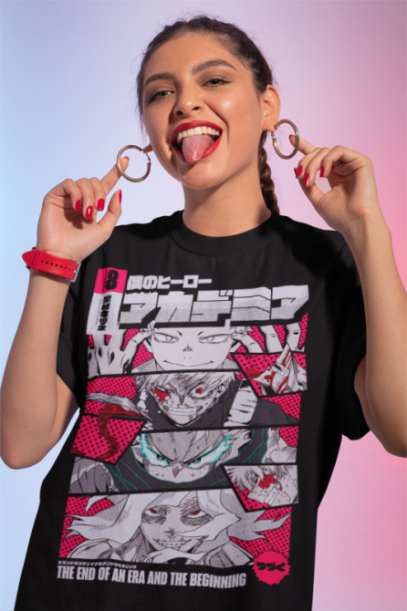 Футболка аниме Моя геройская академия оверсайз (S/M/L) Черний AnimeJ0298 Днепр - изображение 2