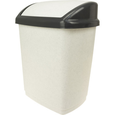 Контейнер для мусора Горизонт Домик Белый мрамор 5 л (гор-02035/білий мармур) Винница - изображение 1