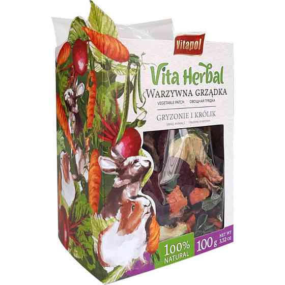 Vitapol Vita Herbal Овочева грядка прикорм для гризунів, 100 г Київ