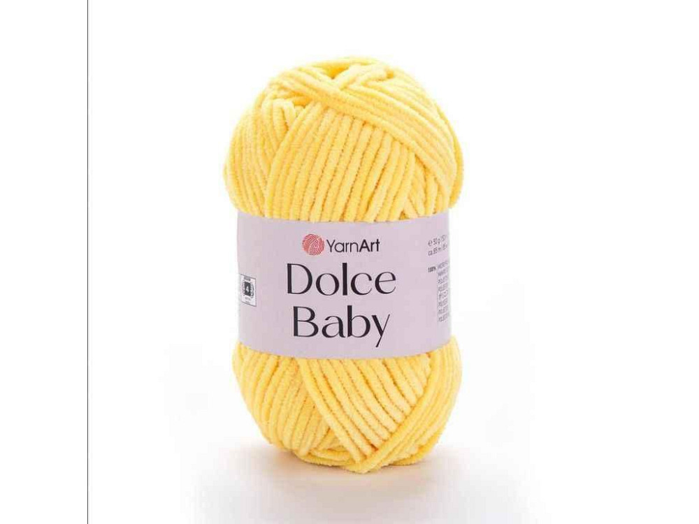 Пряжа Dolce Baby жовтий 100% мікрополіестр 85м 50г 5шт/уп 761 ТМ YarnArt Київ - фото 1