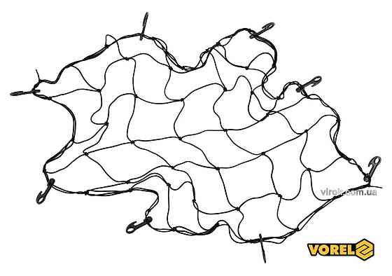 Сітка-органайзер до багажника авто VOREL з 8 гаками, поліпропілен, 90 х 90 см [50] Одесса