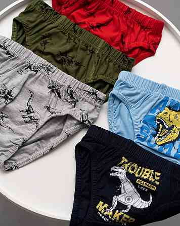 Трусики дитячі на хлопчика - Мікс з динозаврами (5 шт. в уп) Nicoletta 41611 6-7 Київ